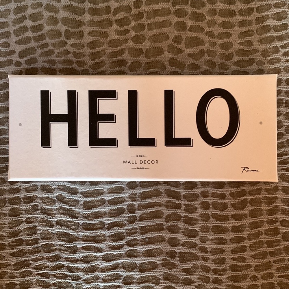Wall Art HELLO NIB HELLO HELLO